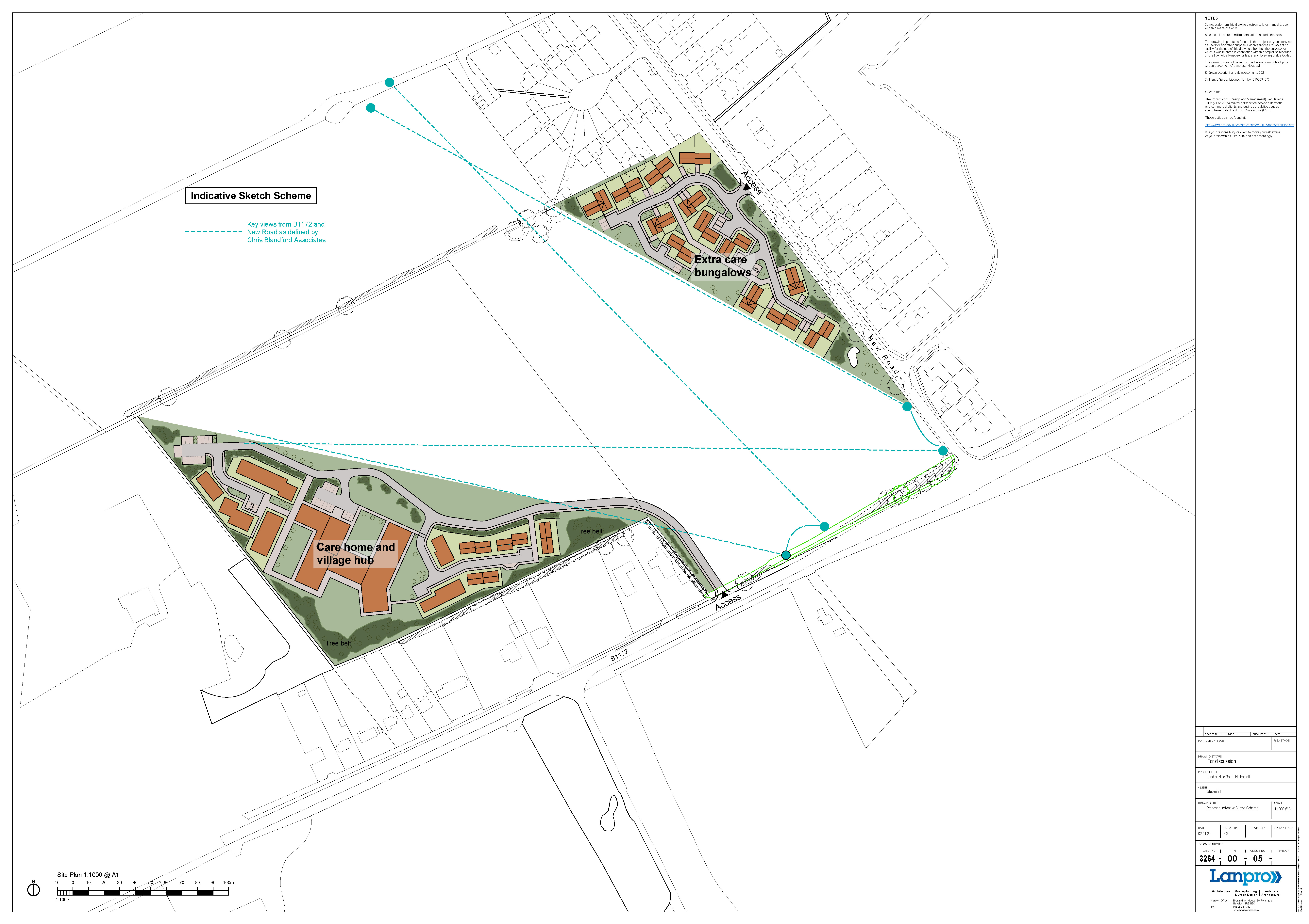3264 00 05 Land At New Road Hethersett Proposed Indicative Site Plan (1)